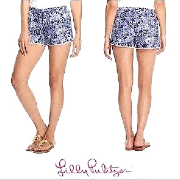 Lilly Pulitzer Women’s Challis pom-pom short in Upstream size medium - Picture 9 of 9